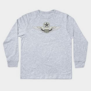 Air Force Command Pilot Wings Kids Long Sleeve T-Shirt